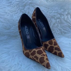 Aldo giraffe print heels